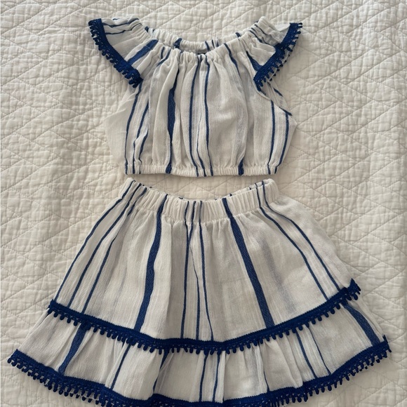 Other - Striped Two-Piece Set with Navy Accents